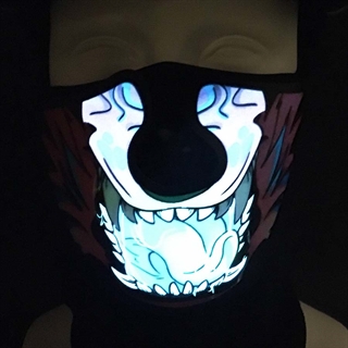 LED musik aktiveret fest maske - Halloween maske