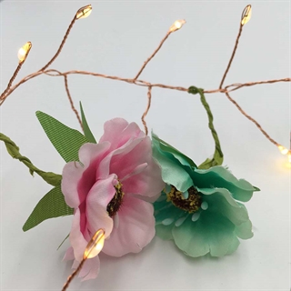 Istap lyskæde med blomster