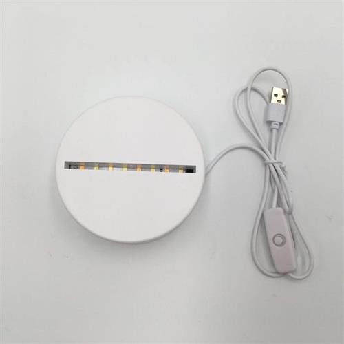 3D lampe - Varmt hvidt lys - USB-drevet