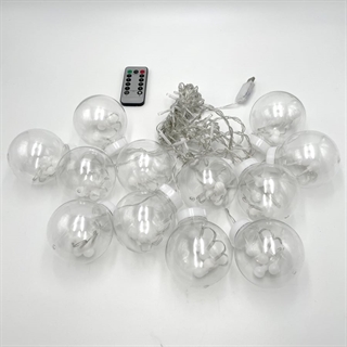 LED lysgardin med kugler - Bredde: 3,5 m
