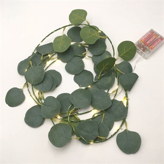 LED lyskæde med eukalyptus blade - 3 M 30 LED