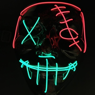 LED maske med rødt og grønt lys