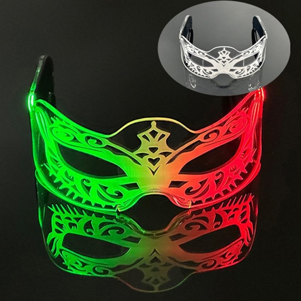 LED brille med 7 lysfarver og lyseffekter