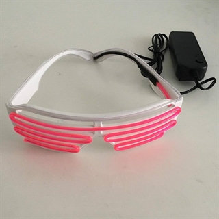 LED brille med lyserødt og hvidtlys
