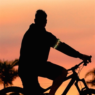 LED broderet reb armbånd - Multifarvet lys