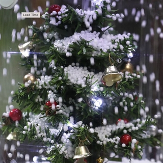 LED fyrfadslys med julemand, rensdyr og juletræ 