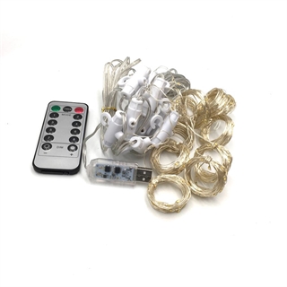 LED gardin med fjernbetjening - 3m x 3m