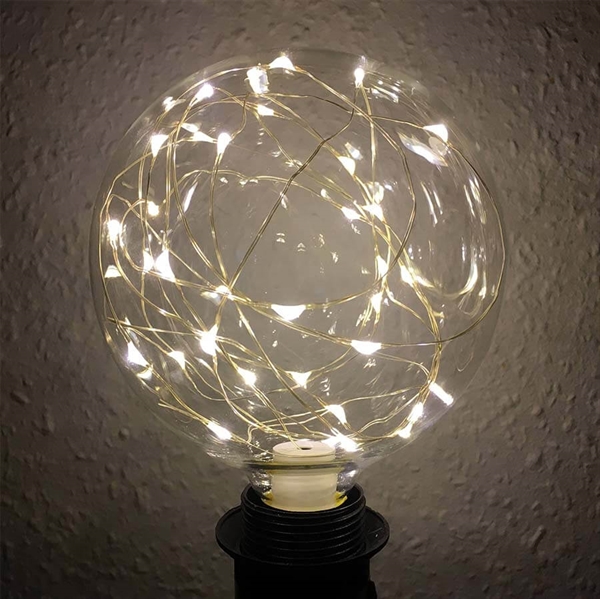 LED Globepære med lyskæde - E27 G125