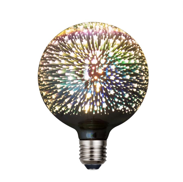 LED globepære med 3D-effekt E27