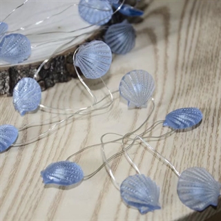 LED kobber lyskæde med muslingeskaller - 2m, 3m