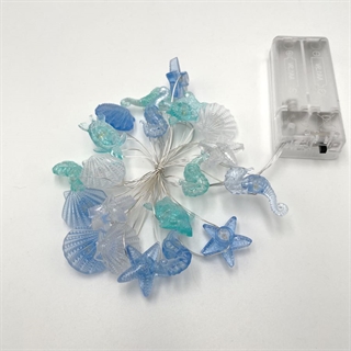 LED kobber lyskæde med stranddyr - 2 m 20 lys