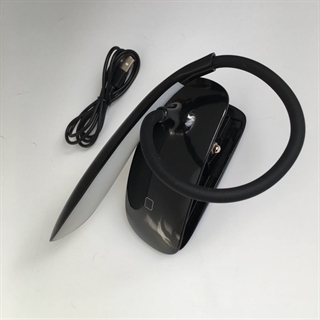 LED læselampe med klemme - Genopladelig - Sort