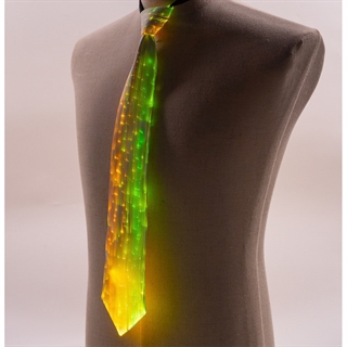 LED lysende slips med farveskift og lyseffekter – fiberoptisk fest slips