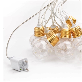 LED lyskæde med 10 pærer - USB-drevet