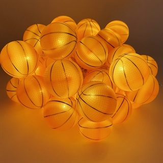 LED lyskæde med basketbolde - 6 m 40 lys