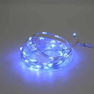LED kobber lyskæde med blåt lys