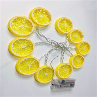 LED lyskæde med citroner - 1,5 m10 lys