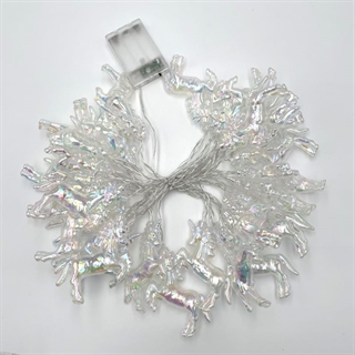 LED lyskæde med enhjørninger - 4,5 m 30 lys