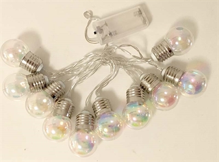 LED lyskæde med farvet pære-10 lys