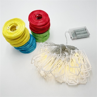 LED lyskæde med flerefarvede lanterner - 6 M 40 lys