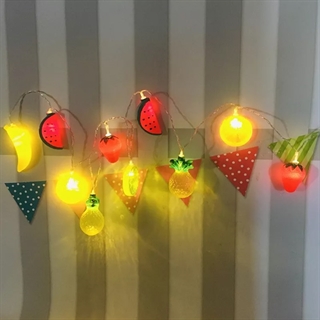 LED lyskæde med frugter - 1,65 m 10 lys