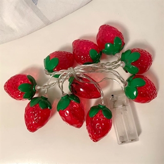  LED lyskæde med jordbær - 1,6 m 10 lys