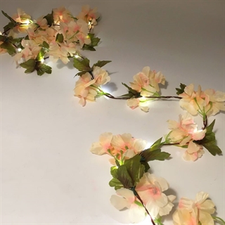 LED lyskæde med kirsebærblomster-Champagne farve