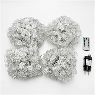 LED lyskæde med lotusblomster og fjernbetjening – drevet af adapter – 102 m, 800 lys