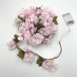 LED lyskæde med lyserøde kirsebærblomster - 4 m 40 lys