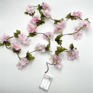 LED lyskæde med lyserøde kirsebærblomster - 2,2 m 20 lys