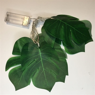 LED lyskæde med monstera blade - 1,6 M