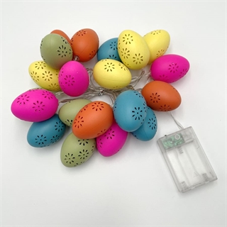 LED lyskæde med påskeæg - 3 m 20 lys