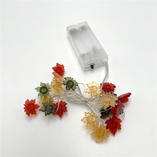 LED lyskæde med små ahornblade - 2 m 20 lys