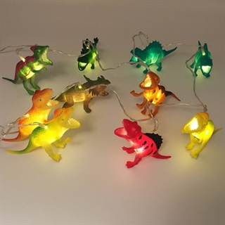 LED lyskæde med dinosaurer