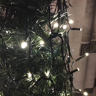 LED lyskæde til juletræspynt - Varmt hvidt lys og multifarvet lys