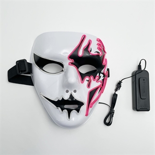 LED maske med pink og blåt lys