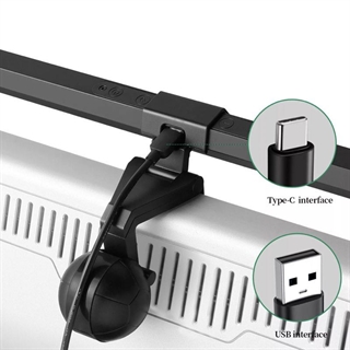 LED skærmlampe med USB kabel til stationære computere - Dæmpbar