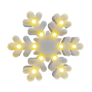 LED snefnug lampe med varmt hvidt lys