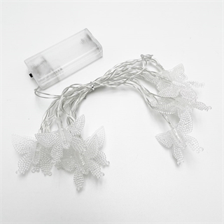 LED sommerfugl lyskæde – pink lys