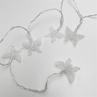 LED sommerfugl lyskæde – pink lys