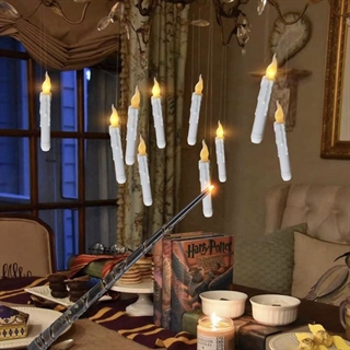 LED stearinlys - LED Taper Candles med tryllestav fjernbetjening - 6 stk.