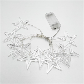 LED stjerne lyskæde med varm hvid lys – 1,6 m, 10 LED