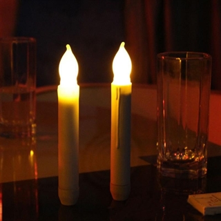 LED taper candles med flakkende flamme