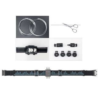 LED vest med broderet reb bælte til løbere - Blåt lys