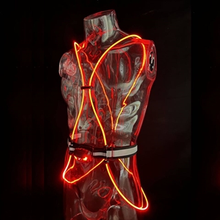 LED vest til løbere og cyklister - Rødt lys