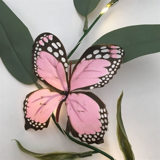 LED lyskæde med sommerfugle og blade