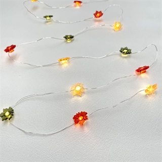 LED lyskæde med små ahornblade - 2 m 20 lys