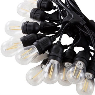 LED lyskæde med pærer til udendørs eller indendørs brug - 10 m eller 15 m