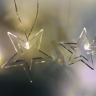 LED stjerne lyskæde med varm hvid lys – 1,6 m, 10 LED