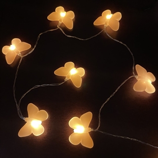 LED-lyskæde med lyserøde sommerfugle – 1,6 m 10 LED